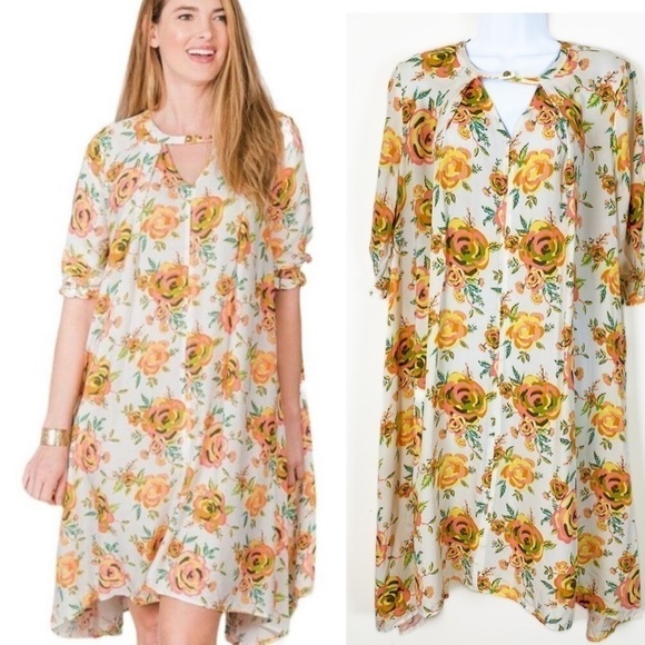 MATILDA JANE Adventure Sunday Best Pastel Floral Dress Oversized Flowy Bohemian - Picture 1 of 9